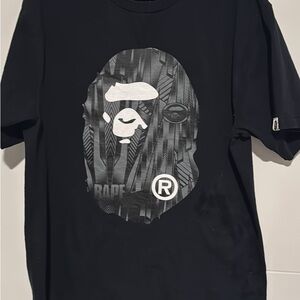 Bape Black Short-Sleeve Ape Head Graphic Tee